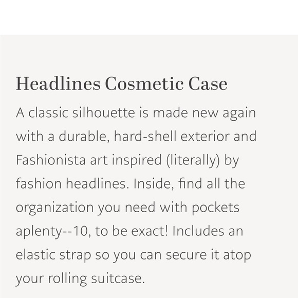 Brighton-Headlines Cosmetic Case - Picture 5 of 8